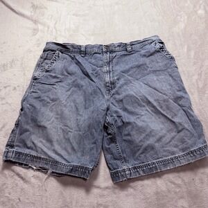 Consensus Mens Denim Carpenter Shorts Size 38 Blue Utility Pockets Relaxed Fit